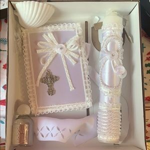 Baptism candle set